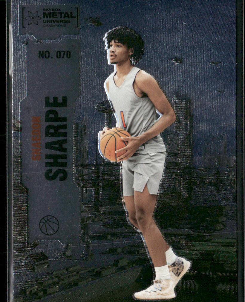 Shaedon Sharpe 2022 SkyBox Metal Universe Champions #070 front