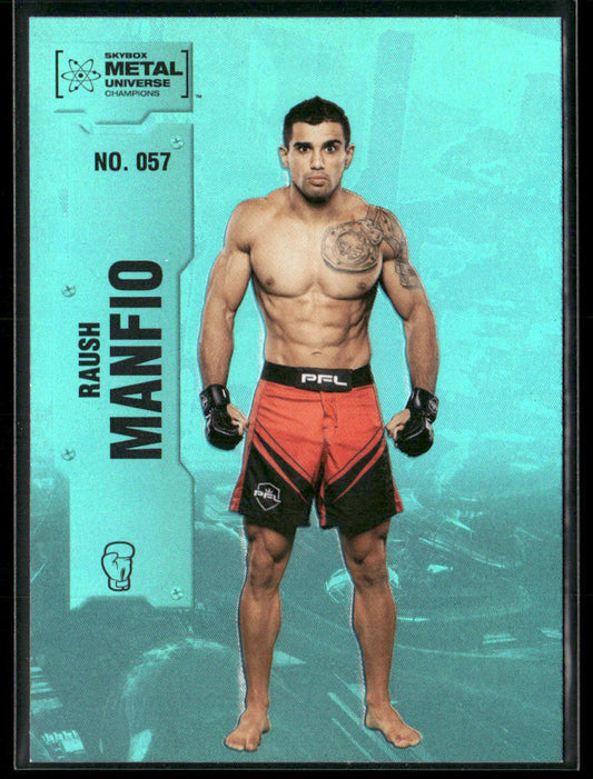 Raush Manfio 2022 SkyBox Metal Universe Champions Aqua #057