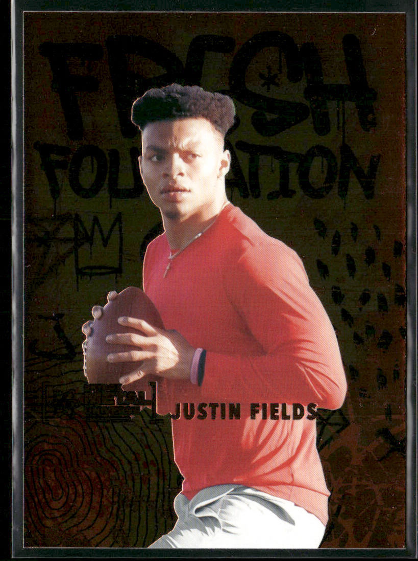 Justin Fields 2021 SkyBox Metal Universe Champions Fresh Foundation #FF35 front