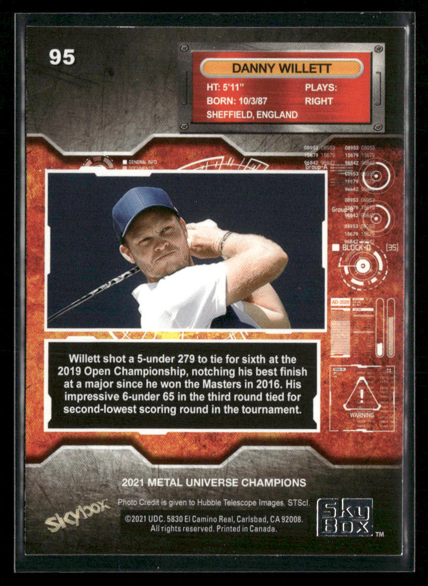 Danny Willett 2021 SkyBox Metal Universe Champions #95 Arizona Diamondbacks