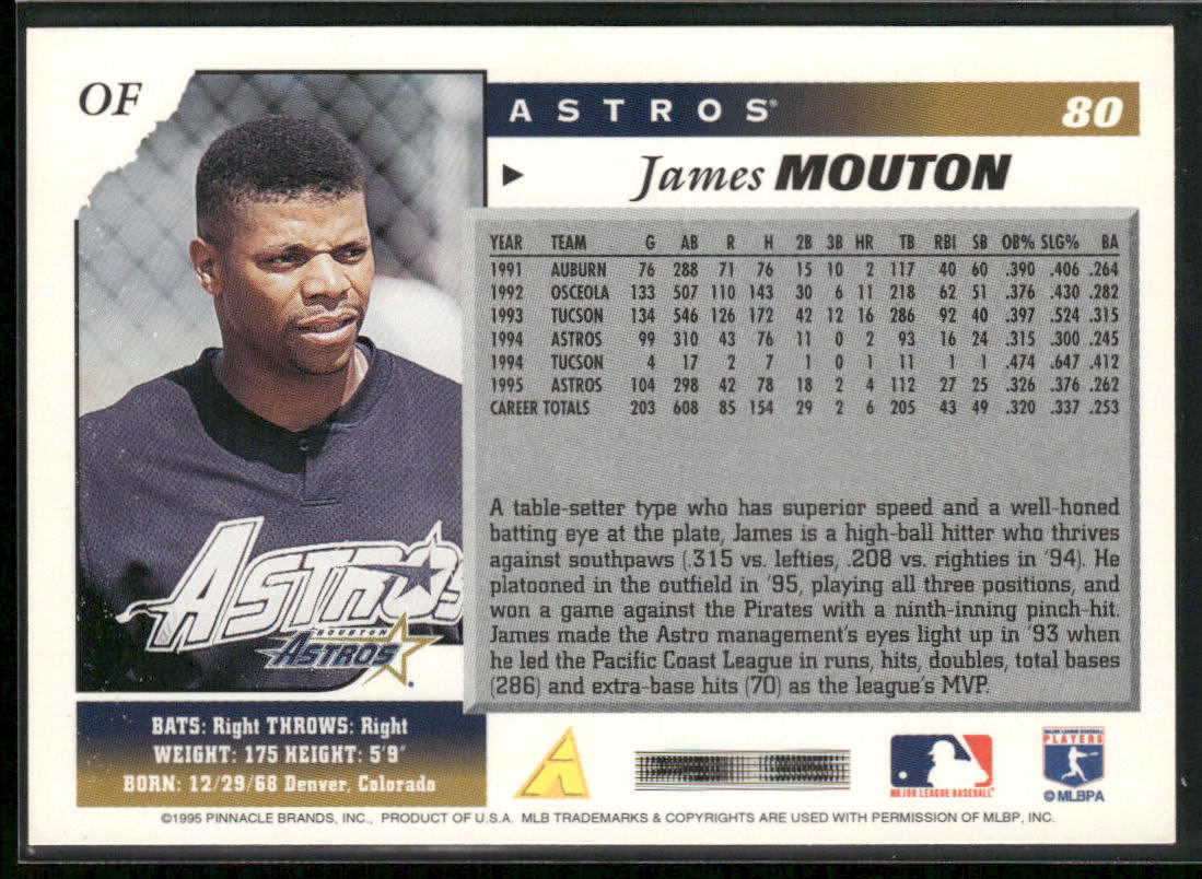 James Mouton 1996 Score #80 Houston Astros