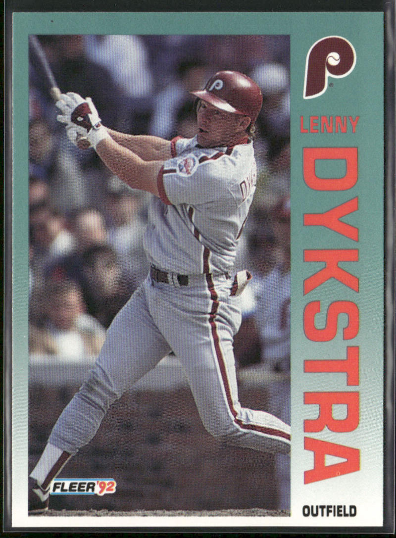Lenny Dykstra 1992 Fleer #529 Philadelphia Phillies
