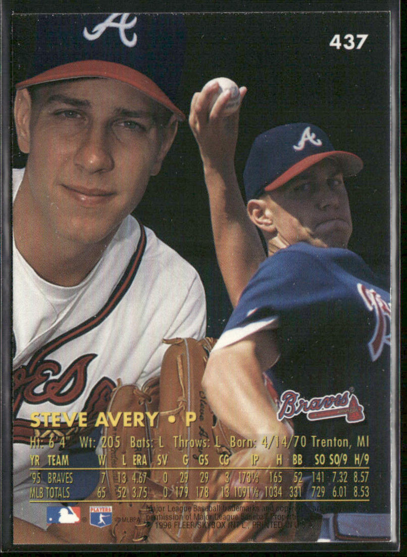 Steve Avery 1996 Ultra #437 Atlanta Braves