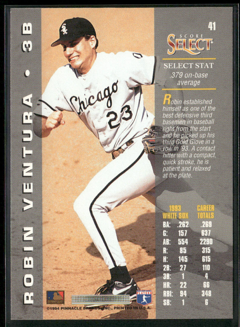 Robin Ventura 1994 Select #41 Chicago White Sox