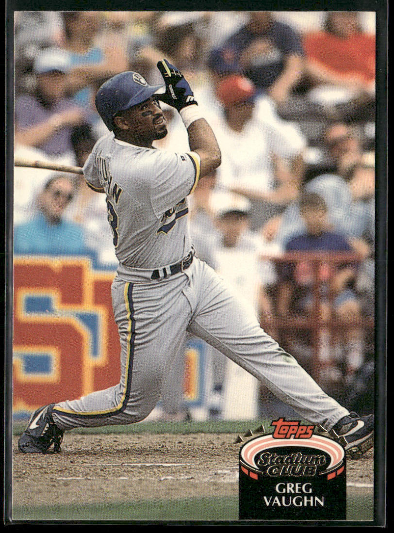 Greg Vaughn 1992 Stadium Club #666b Milwaukee Brewers