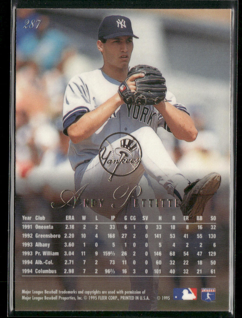 Andy Pettitte 1995 Flair #287 New York Yankees