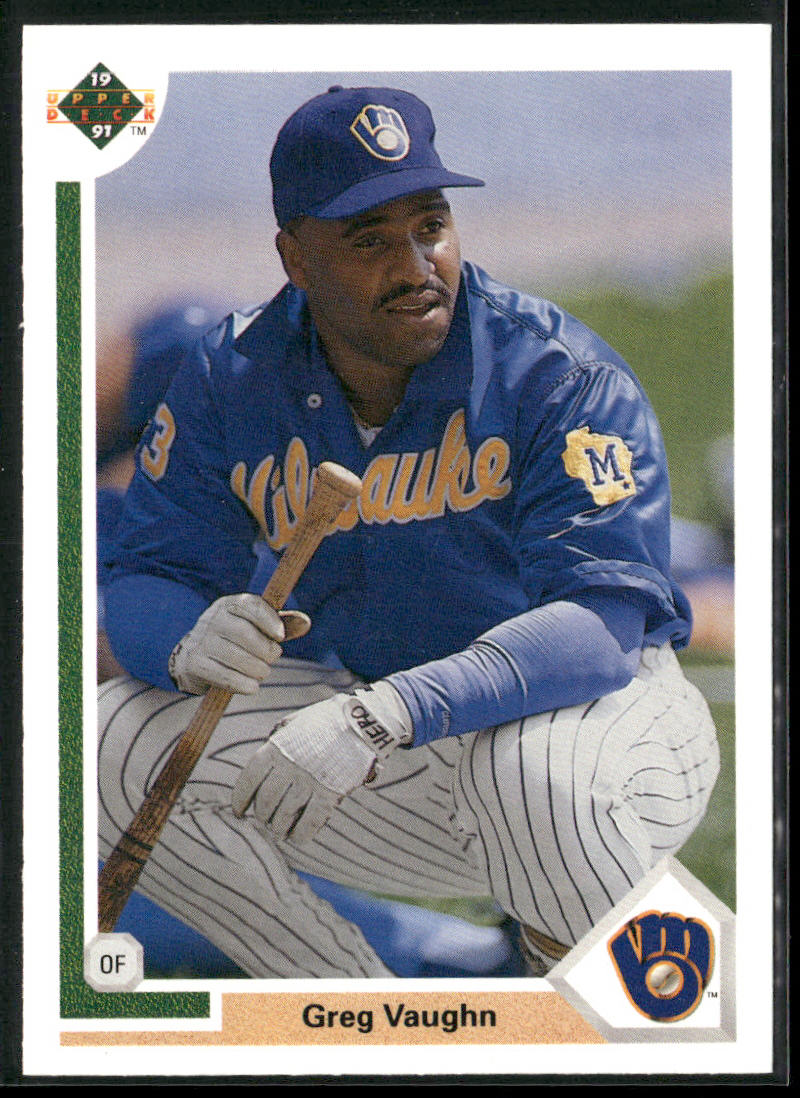 Greg Vaughn 1991 Upper Deck #526c Milwaukee Brewers