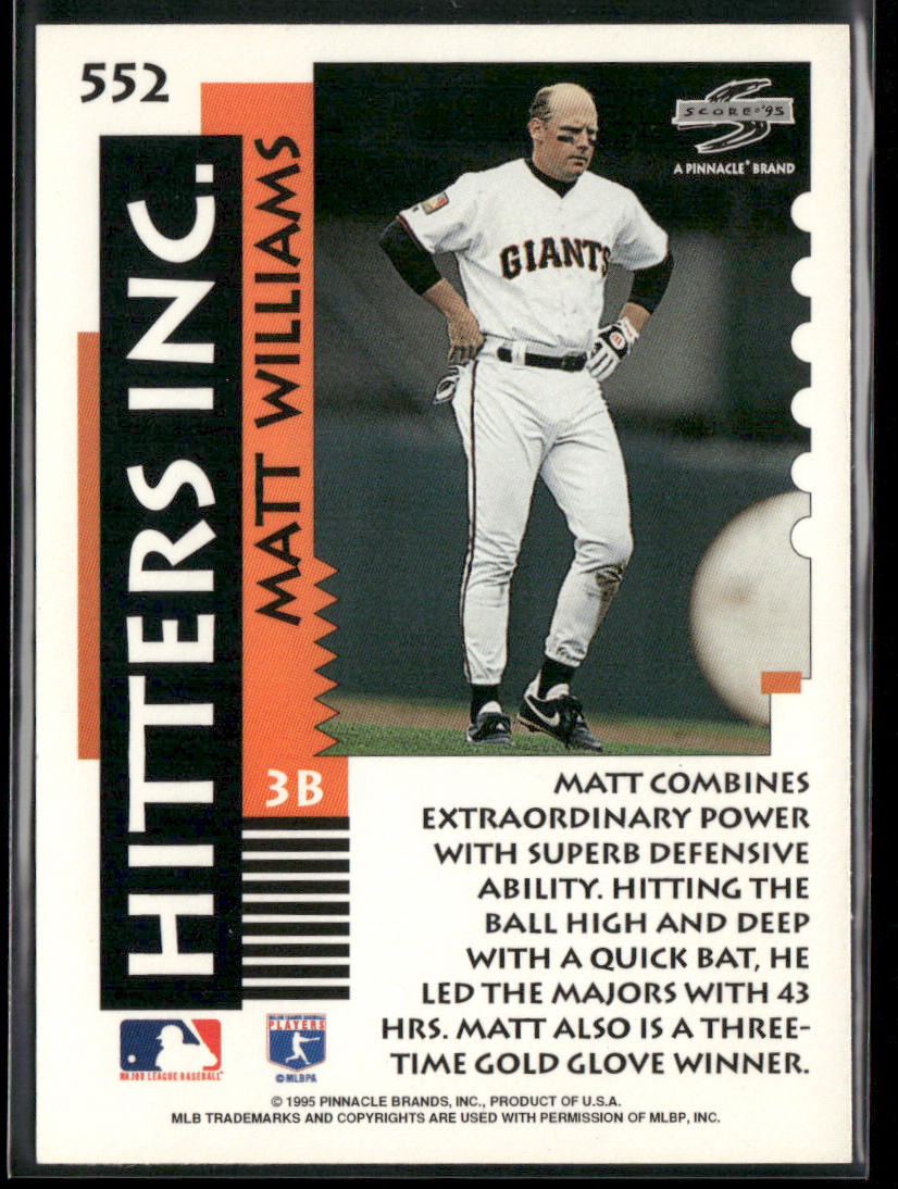 Matt Williams 1995 Score #552 San Francisco Giants