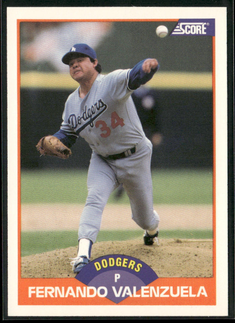 Fernando Valenzuela 1989 Score #437 Los Angeles Dodgers