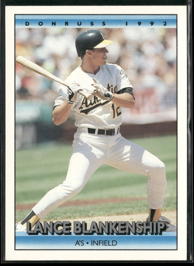 Lance Blankenship 1992 Donruss #768b Oakland Athletics