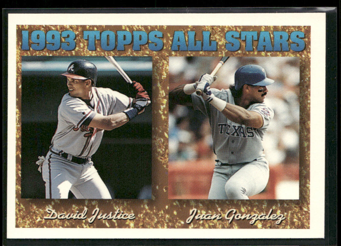 David Justice / Juan Gonzalez AS 1994 Topps #389