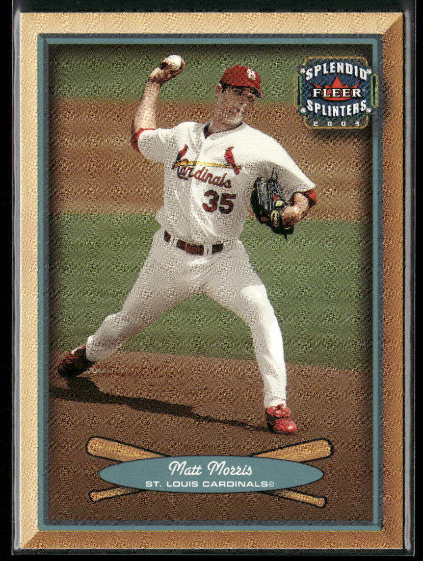 Matt Morris 2003 Fleer Splendid Splinters #68 St. Louis Cardinals