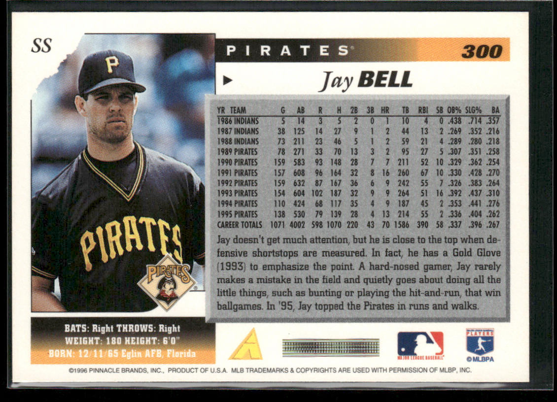 Jay Bell 1996 Score #300 Pittsburgh Pirates