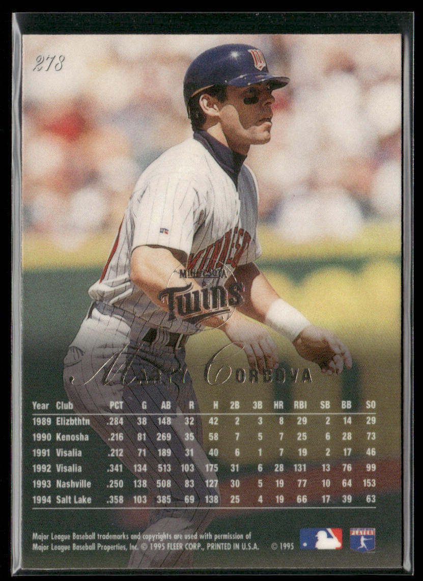 Marty Cordova 1995 Flair #278 Minnesota Twins