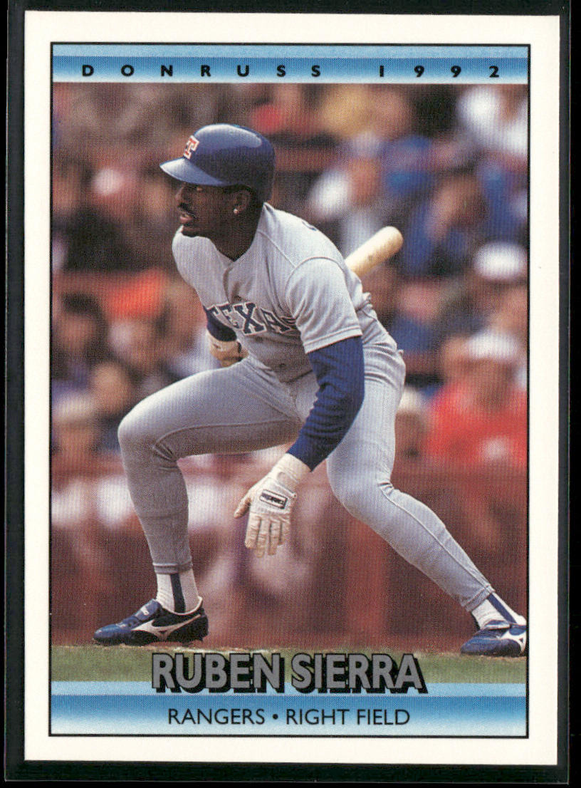Ruben Sierra 1992 Donruss #298b Texas Rangers