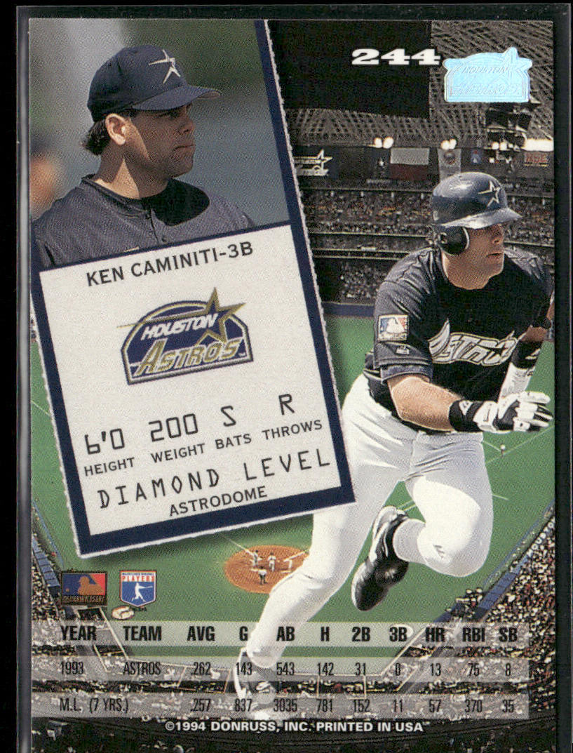Ken Caminiti 1994 Leaf #244 Houston Astros