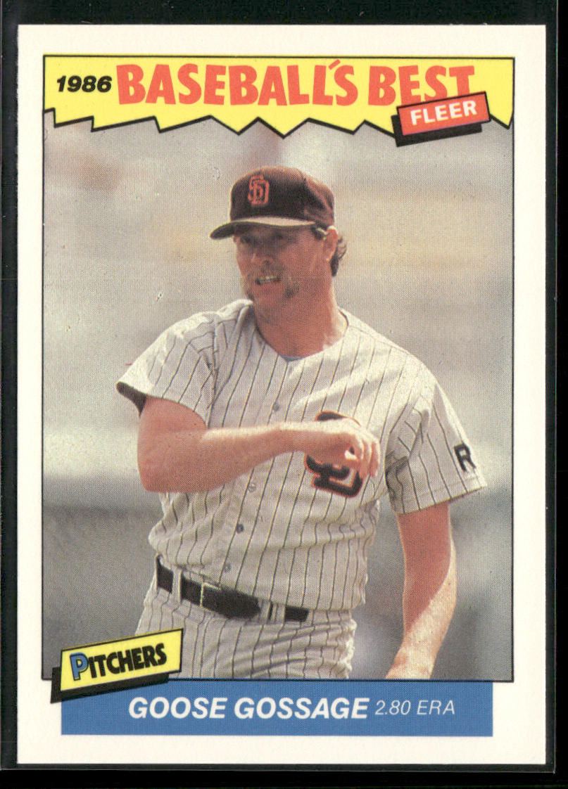 Goose Gossage 1986 Fleer Baseball's Best Sluggers vs. Pitchers #12