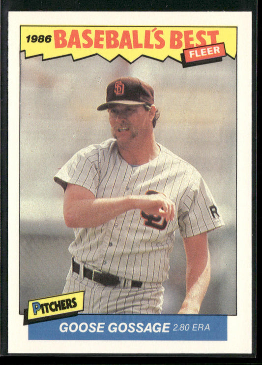 Goose Gossage 1986 Fleer Baseball's Best Sluggers vs. Pitchers #12