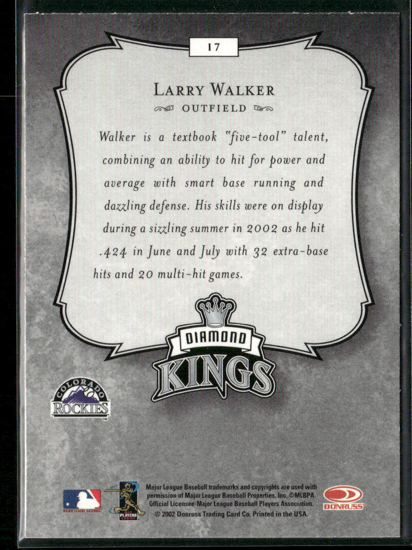 Larry Walker 2003 Donruss #17 Colorado Rockies