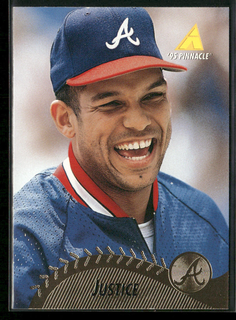 Dave Justice 1995 Pinnacle #50 Atlanta Braves