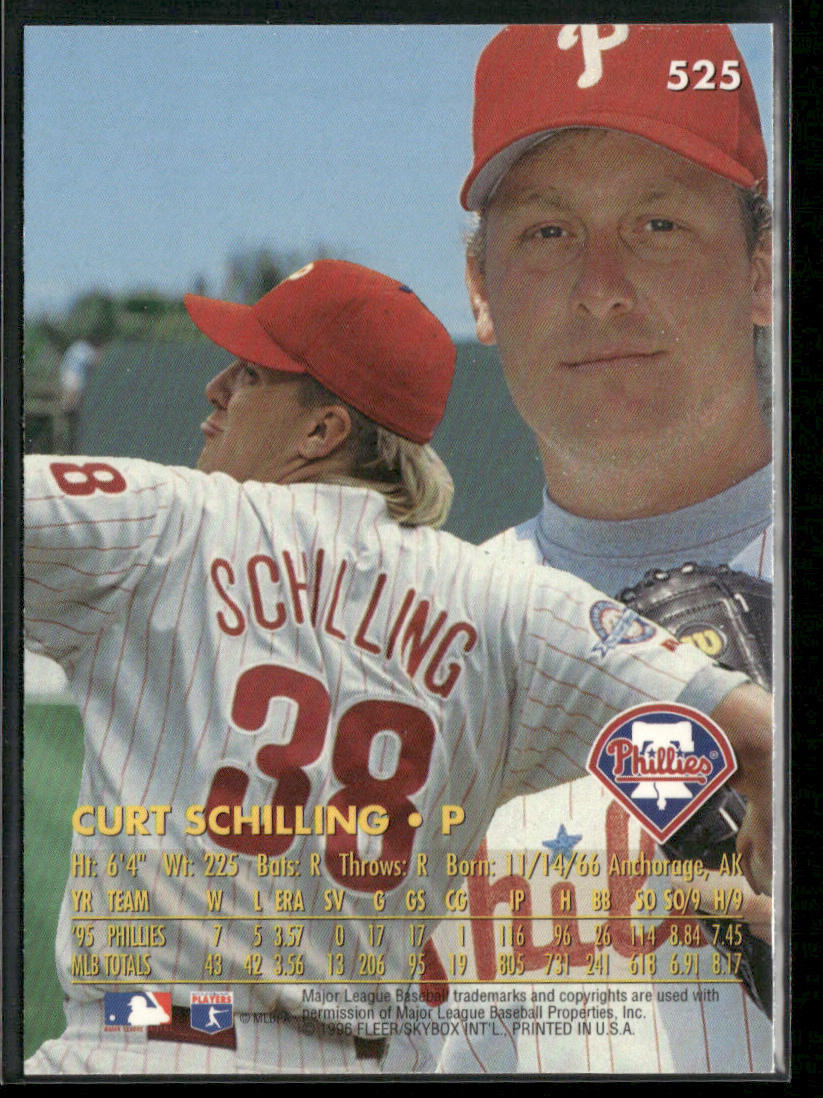 Curt Schilling 1996 Ultra #525 Philadelphia Phillies