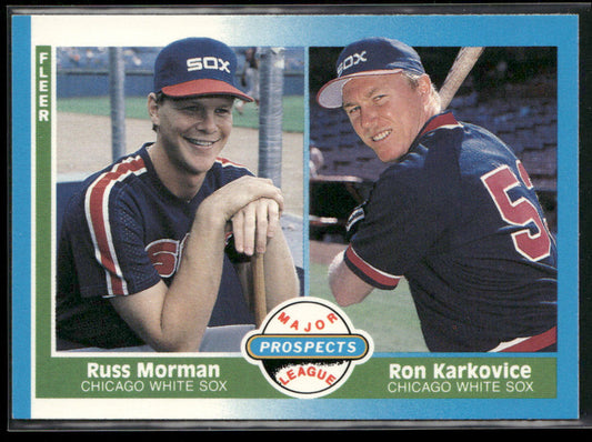 Russ Morman / Ron Karkovice MLP, RC 1987 Fleer #645 RC Chicago White Sox