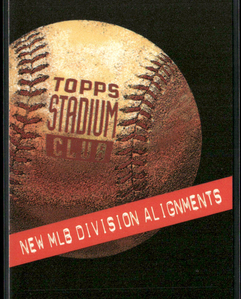New MLB Division Alignments 1994 Stadium Club Info Cards #10