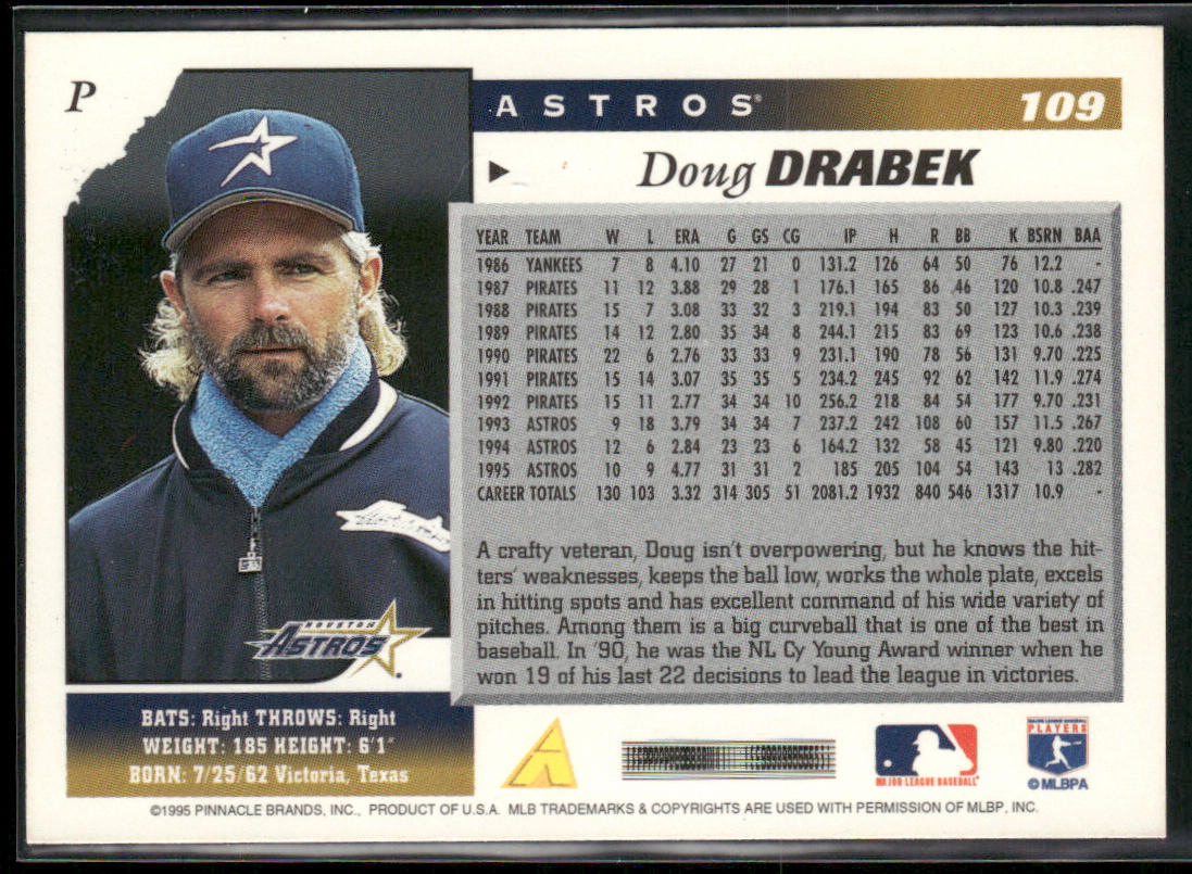 Doug Drabek 1996 Score #109 Houston Astros
