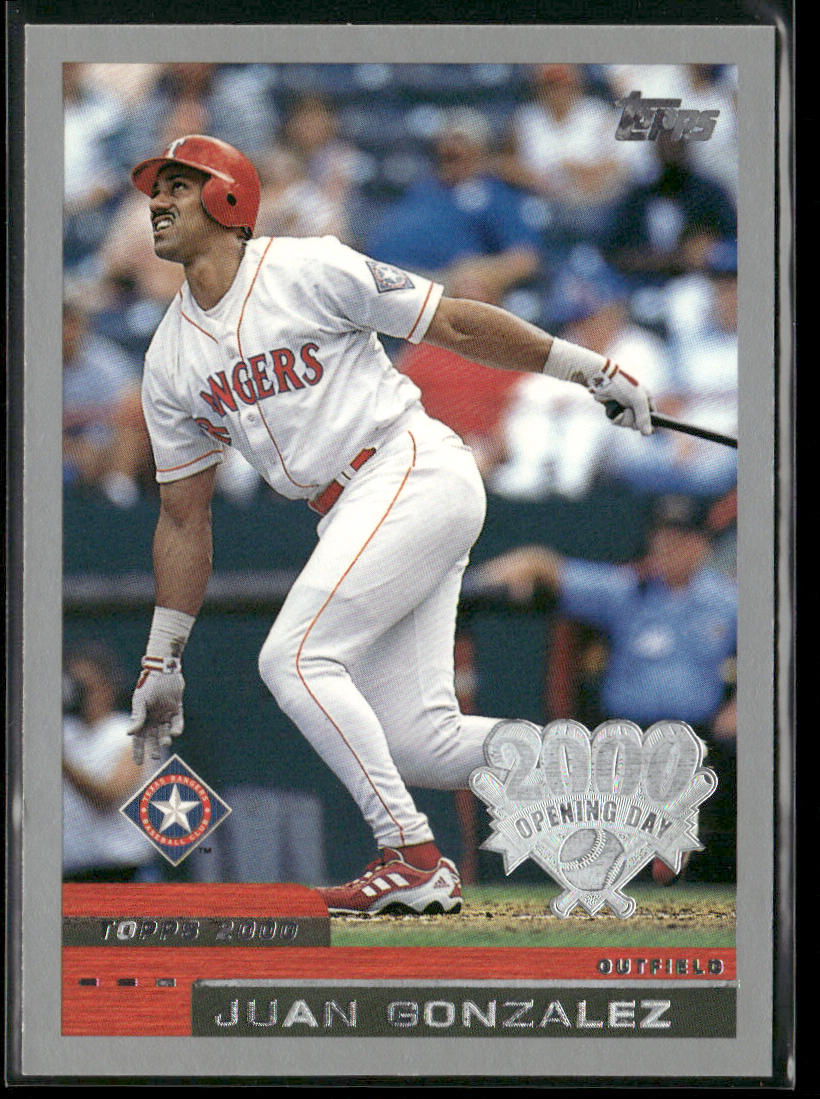 Juan Gonzalez 2000 Topps Opening Day #20 Texas Rangers