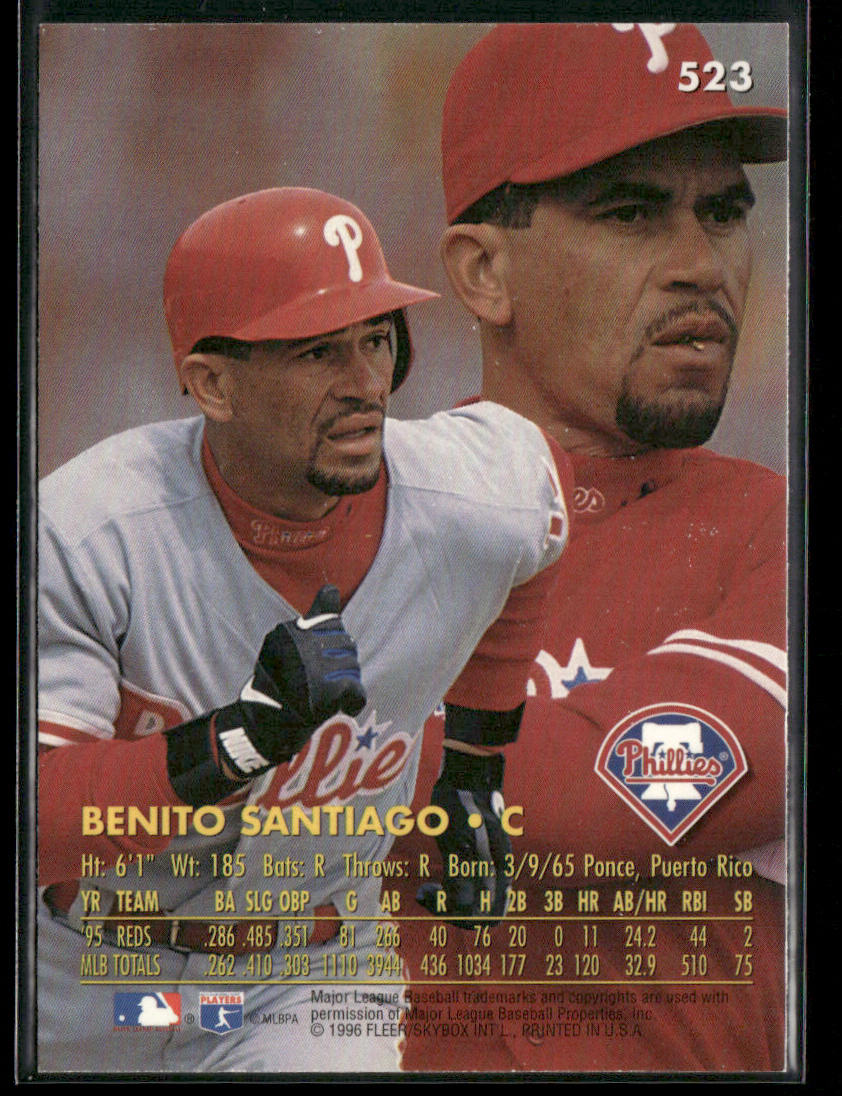 Benito Santiago 1996 Ultra #523 Philadelphia Phillies