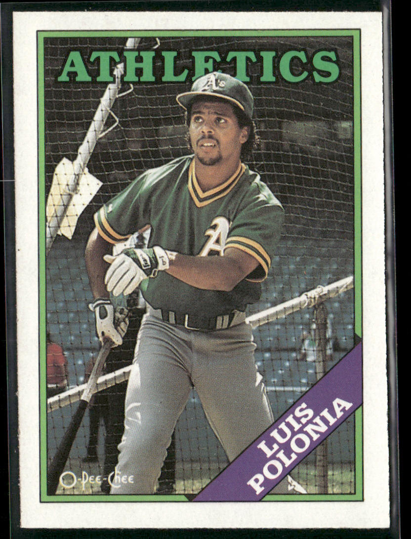 Luis Polonia 1988 Topps #238 RC Oakland Athletics