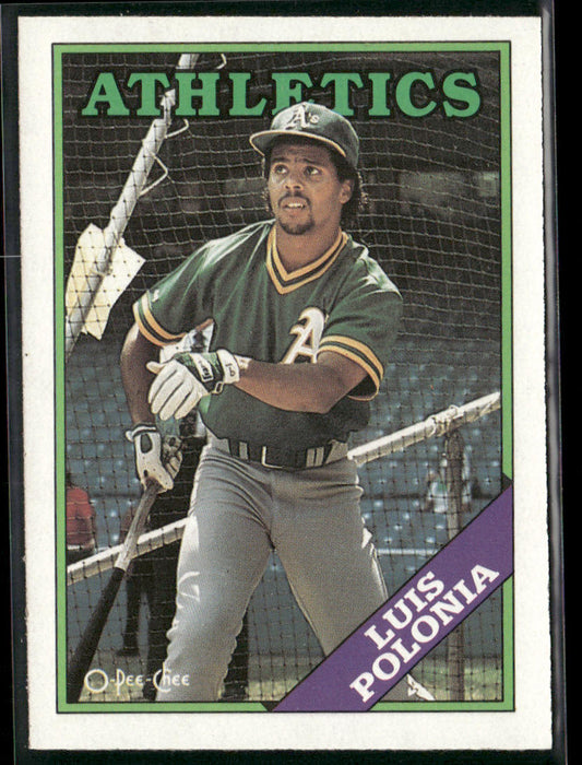 Luis Polonia 1988 Topps #238 RC Oakland Athletics