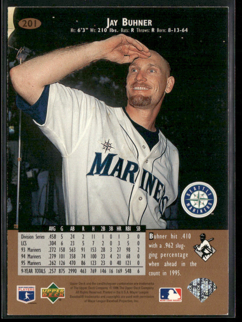 Jay Buhner 1996 Upper Deck #201 Seattle Mariners