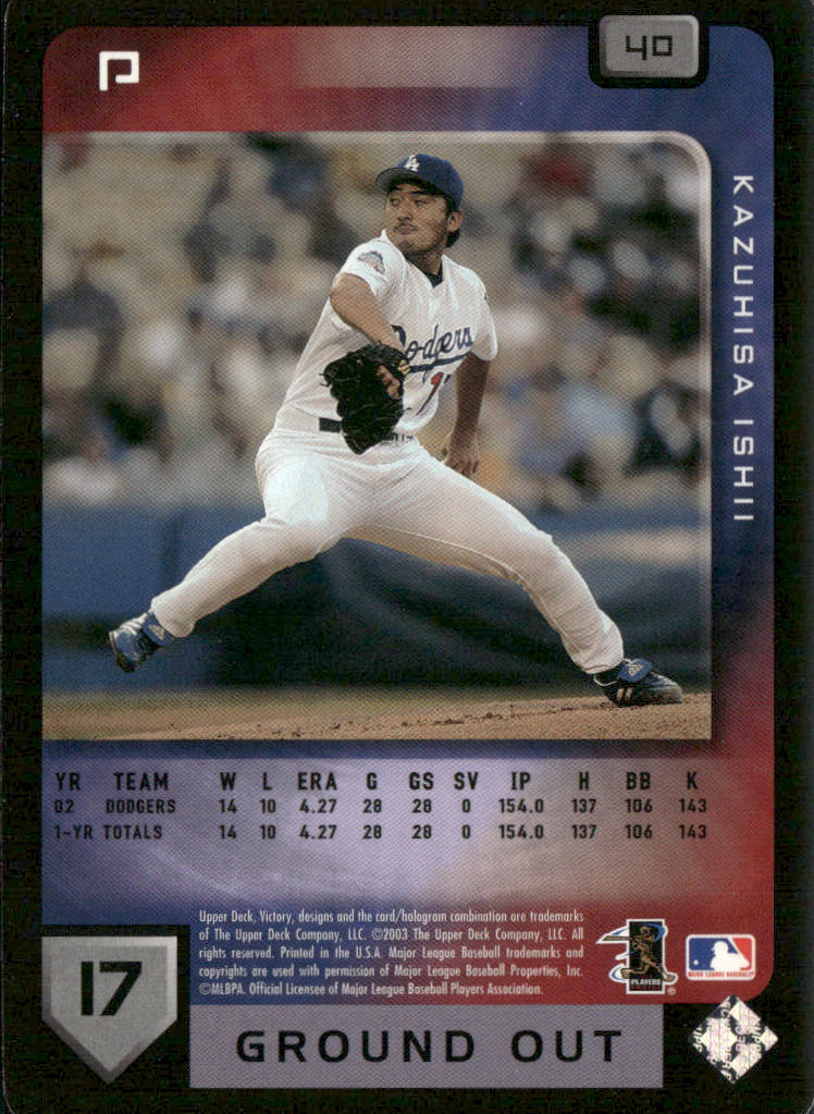 Kazuhisa Ishii 2003 Upper Deck Victory #40 Los Angeles Dodgers