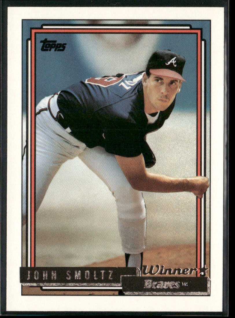 John Smoltz 1992 Topps Gold Winners #245 Atlanta Braves