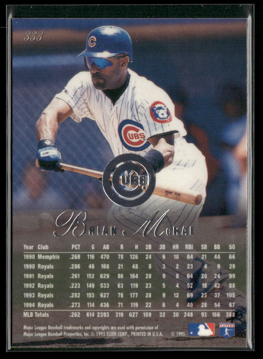 Brian McRae 1995 Flair #333 Chicago Cubs