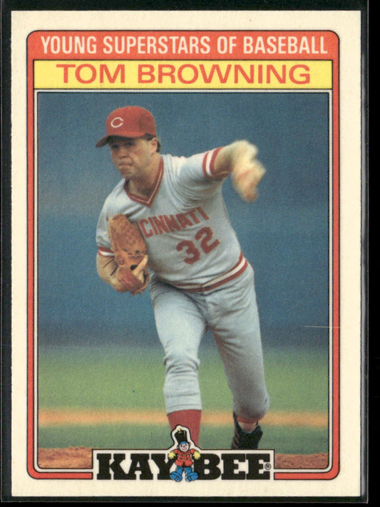Tom Browning 1986 Topps Kay-Bee Young Superstars of Baseball #3 Cincinnati Reds