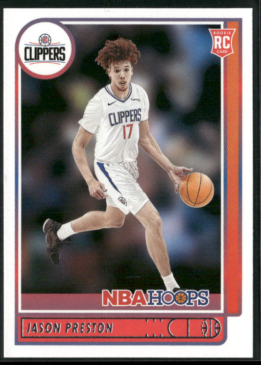 Jason Preston 2021-22 Hoops #242 RC Los Angeles Clippers