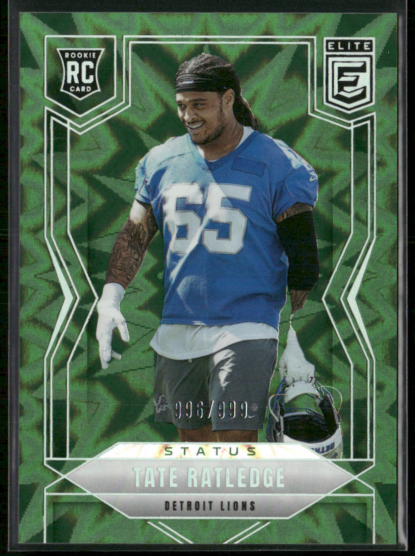 Tate Ratledge 2025 Donruss Elite Status Explosion #141 SN,RC Detroit Lions