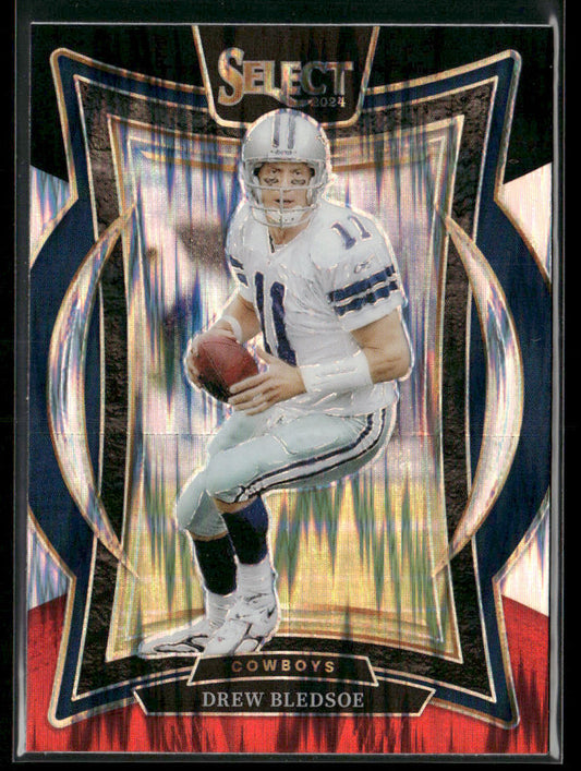 Drew Bledsoe 2024 Panini Select Black & Red Prizm Shock #53 Dallas Cowboys