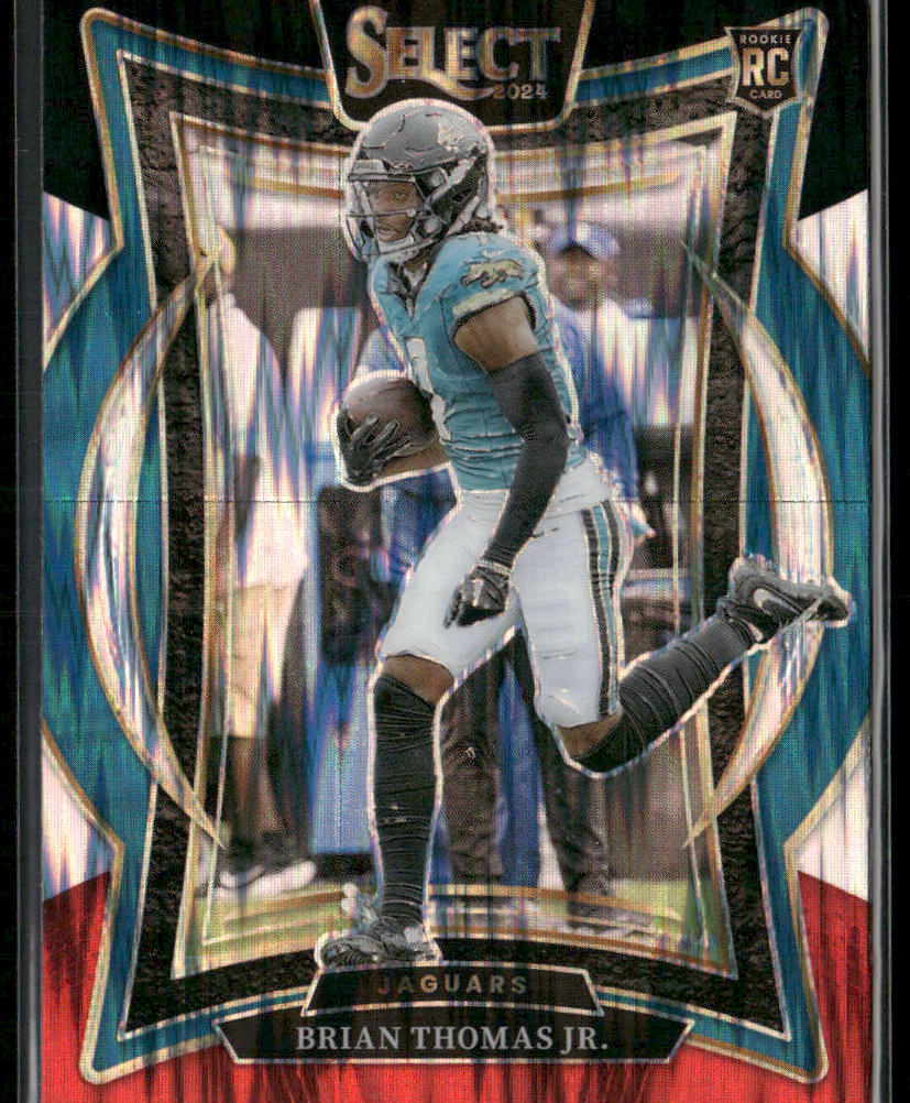 Brian Thomas Jr. 2024 Panini Select Black & Red Prizm Shock #91 RC Jaguars