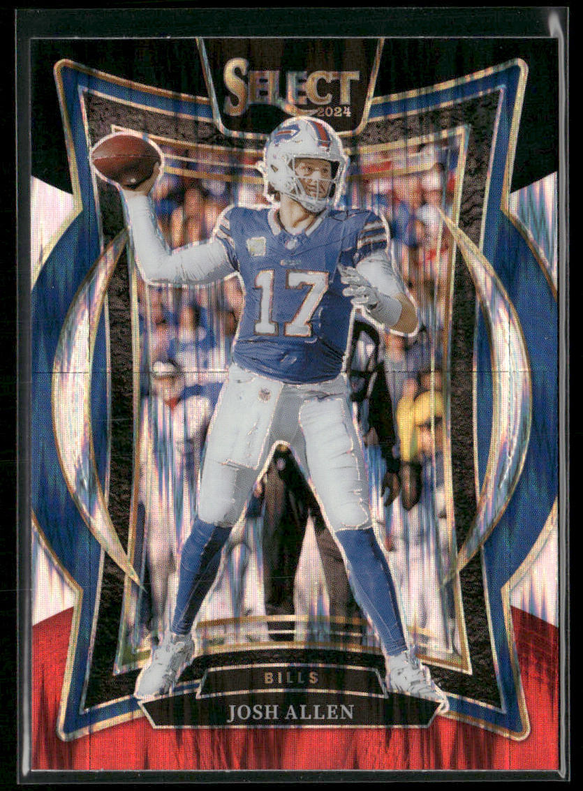 Josh Allen 2024 Panini Select Black & Red Prizm Shock #34 Buffalo Bills