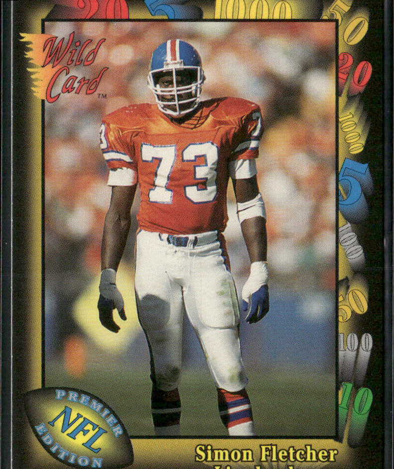 Simon Fletcher 1991 Wild Card #24 Denver Broncos