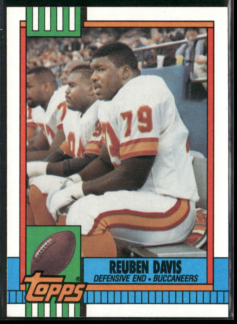 Reuben Davis 1990 Topps #413b RC Tampa Bay Buccaneers