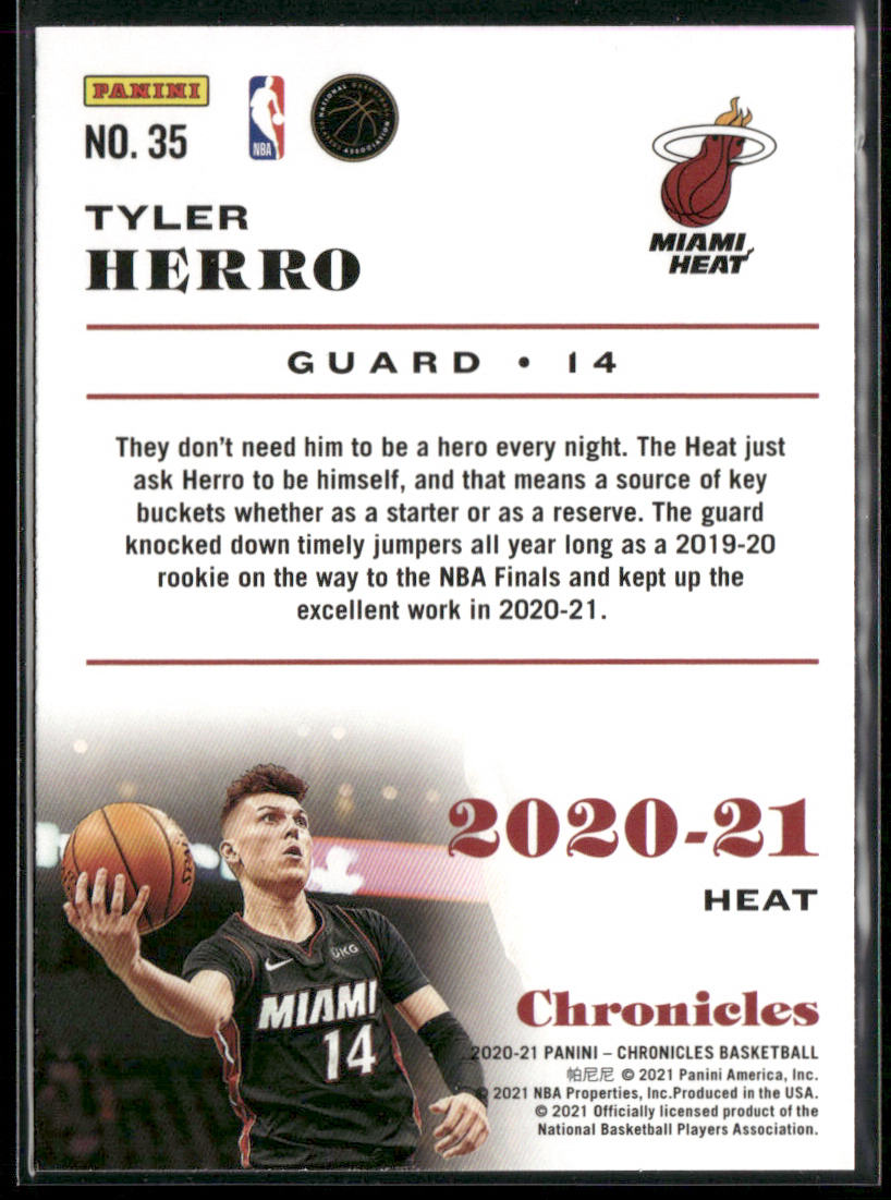 Tyler Herro 2020-21 Panini Chronicles #35 Miami Heat