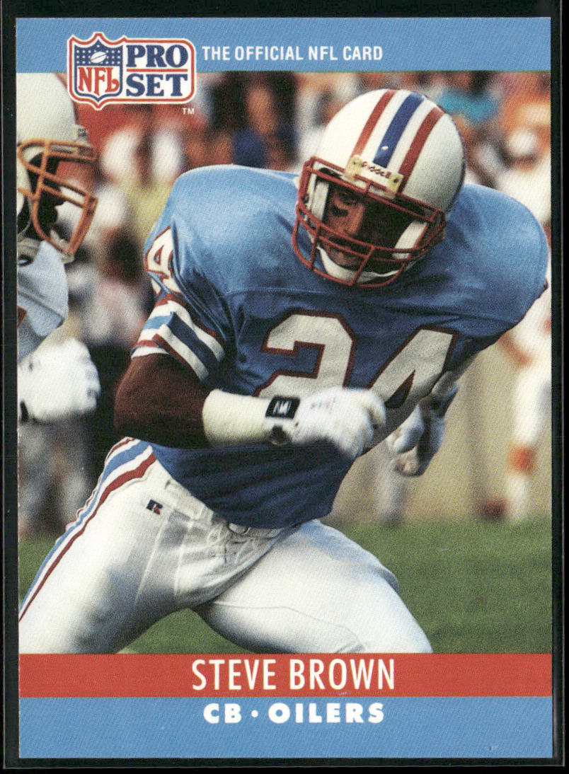 Steve Brown 1990 Pro Set #117 Houston Oilers