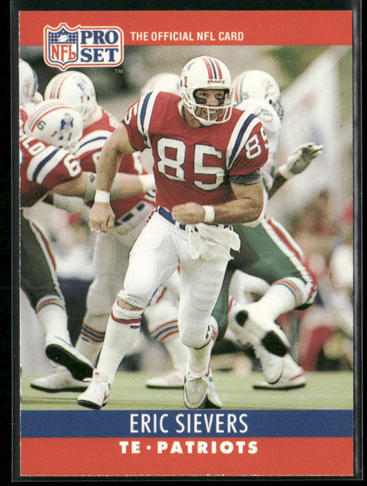 Eric Sievers 1990 Pro Set #206 RC New England Patriots