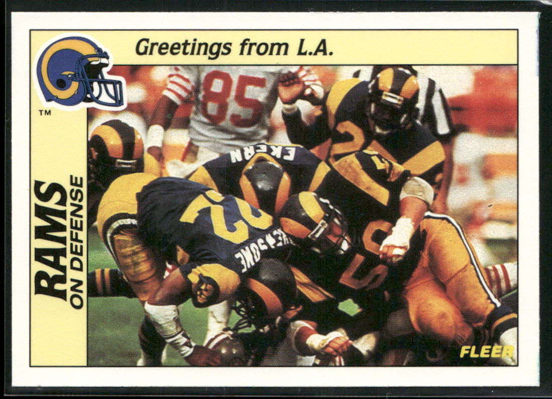 Greetings from L.A. 1988 Fleer Team Action #50 Los Angeles Rams