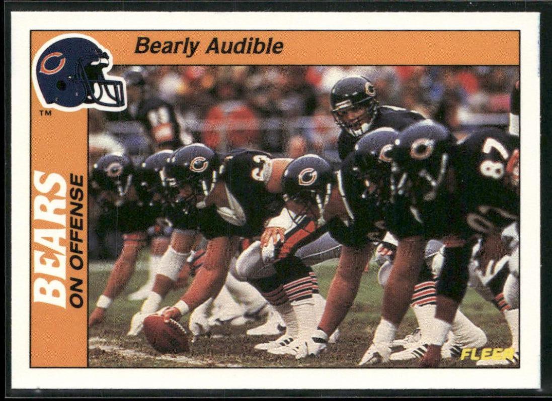 Bearly Audible 1988 Fleer Team Action #29 Chicago Bears