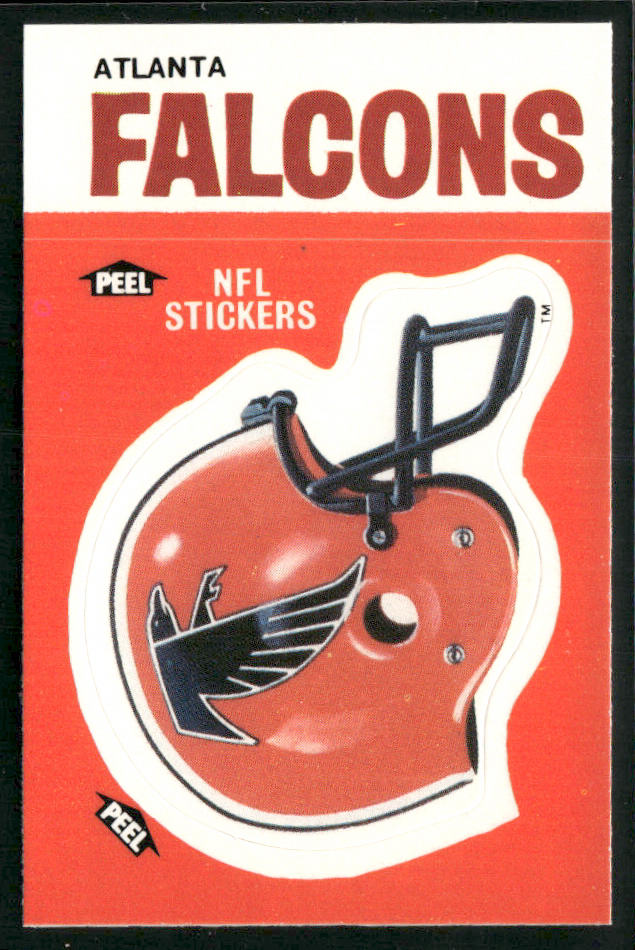 Atlanta Falcons Helmet 1988 Fleer Team Action Stickers #NNO